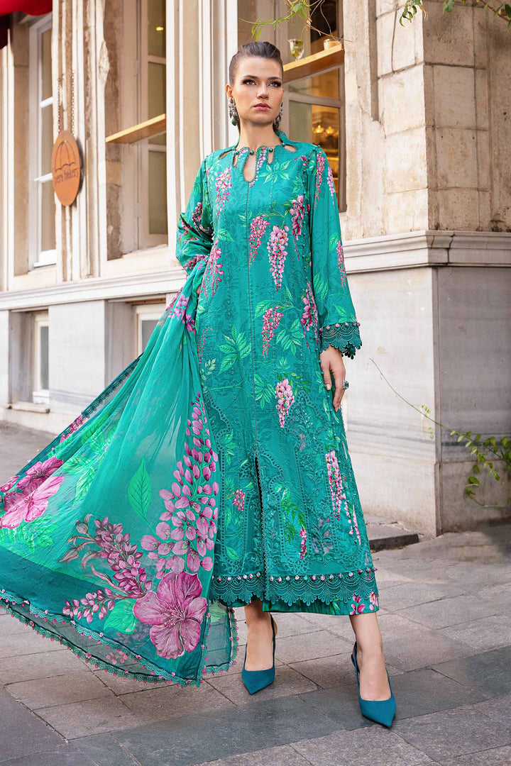 3 Piece Unstitched Printed Cambric Suit | MPT-2301-A M.Prints MPT301A-999-00A
