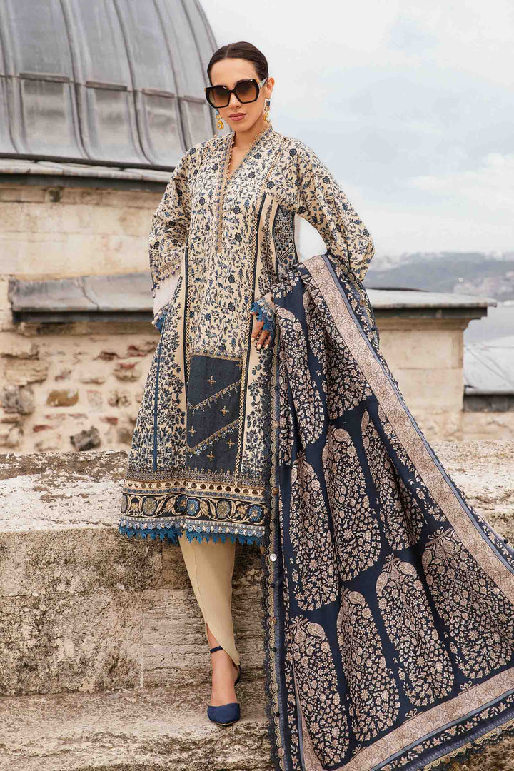 3 Piece Unstitched Printed Cambric Suit | MPT-2302-A M.Prints MPT302A-999-00A