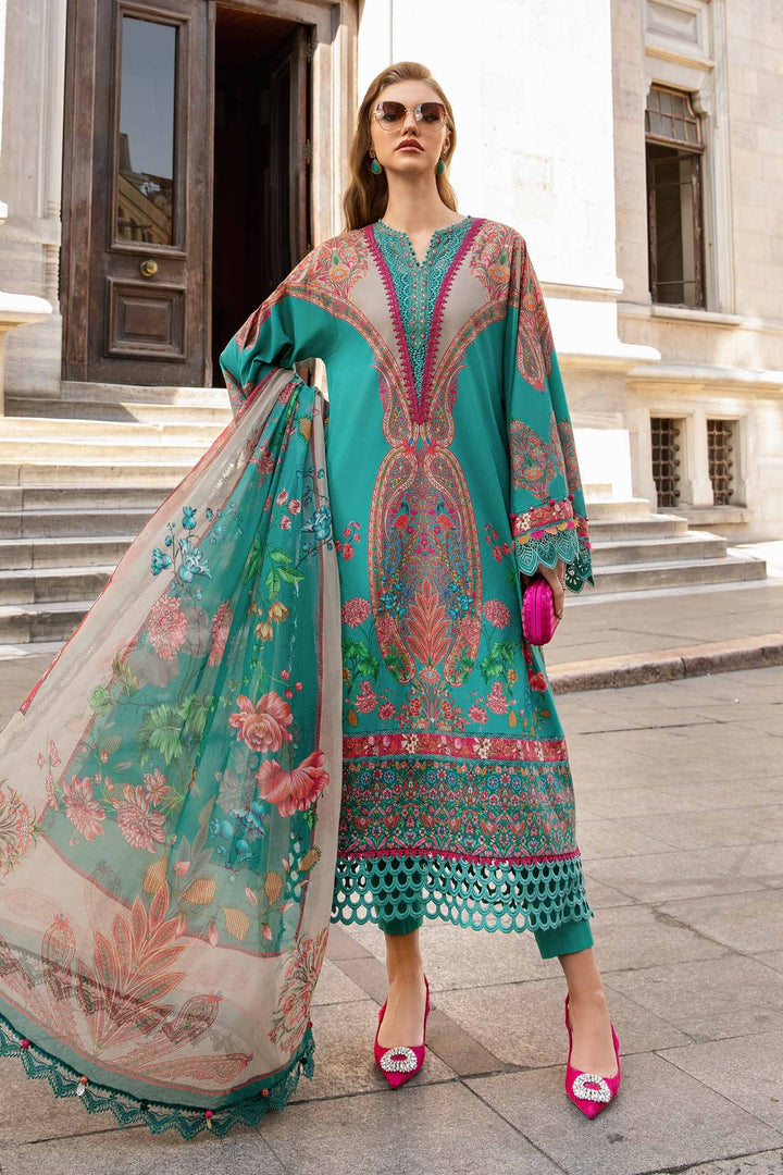 3 Piece Unstitched Printed Cambric Suit | MPT-2304-A M.Prints MPT304A-999-00A