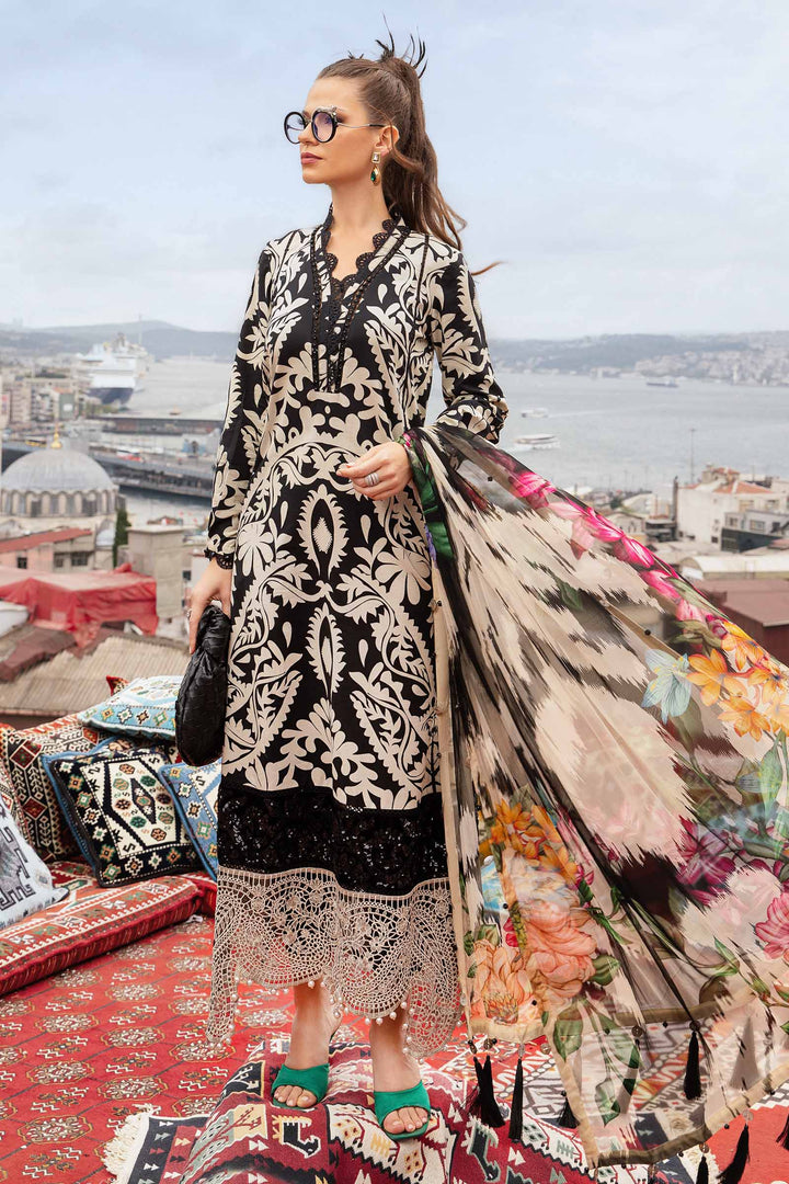3 Piece Unstitched Printed Cambric Suit | MPT-2307-B M.Prints MPT307B-999-00B