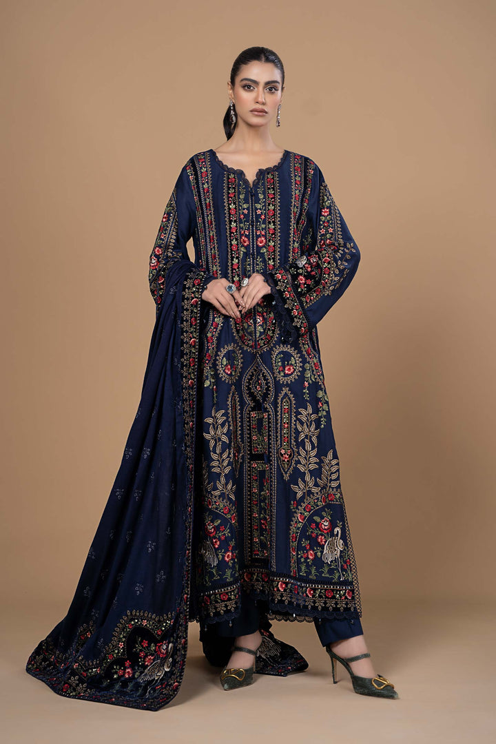 Suit Navy Blue DLS-1109 Stitched Linen DLS1109-SML-NBU