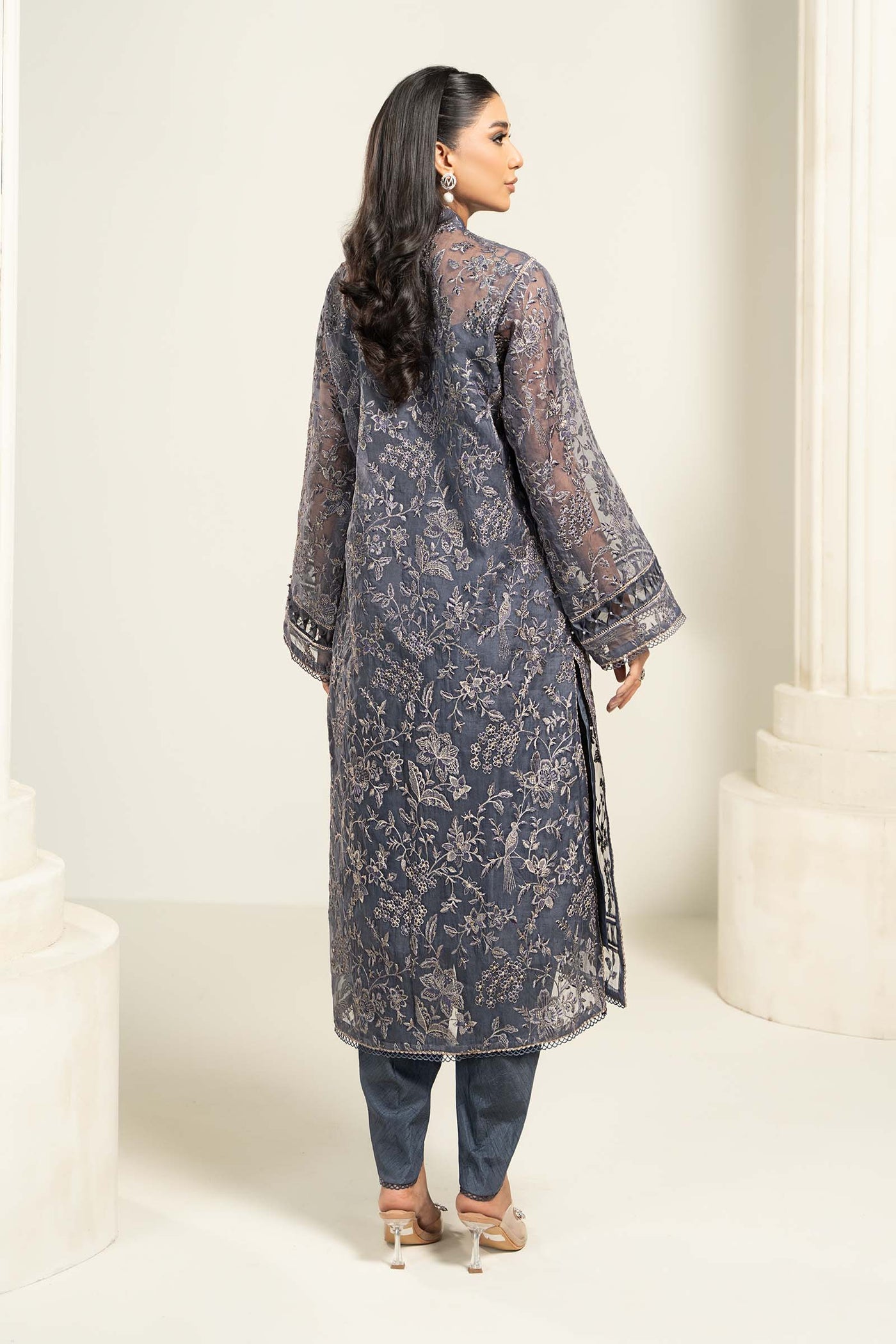 Embroidered Organza Dupatta | LF-711-D