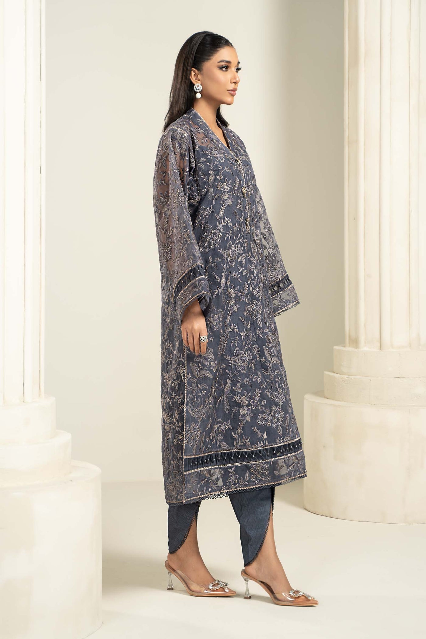 Embroidered Organza Dupatta | LF-711-D