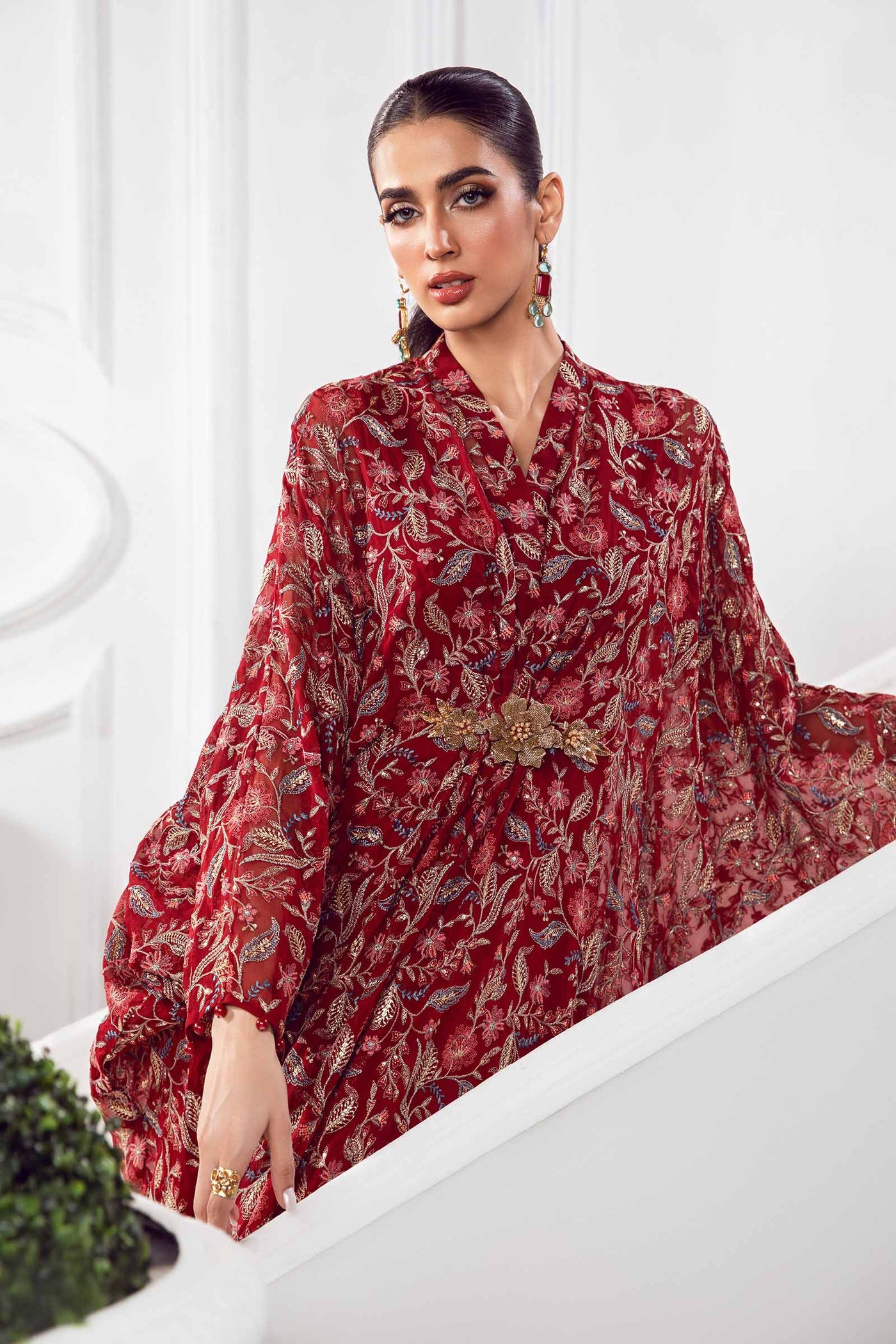 Embroidered Chiffon Dupatta | LF-719-D