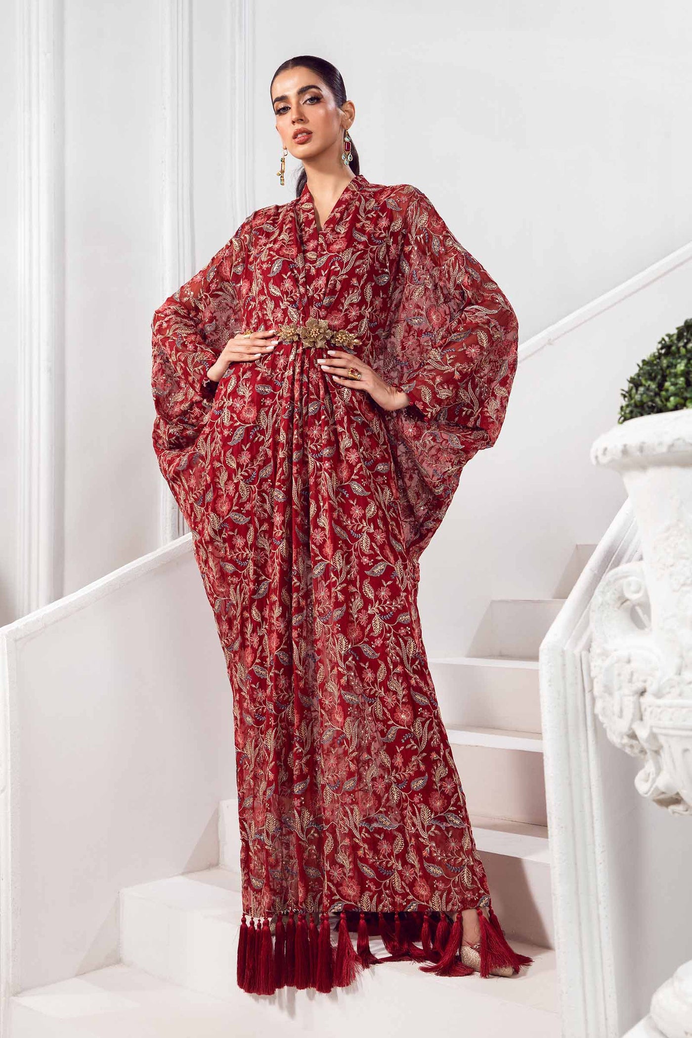 Embroidered Chiffon Dupatta | LF-719-D