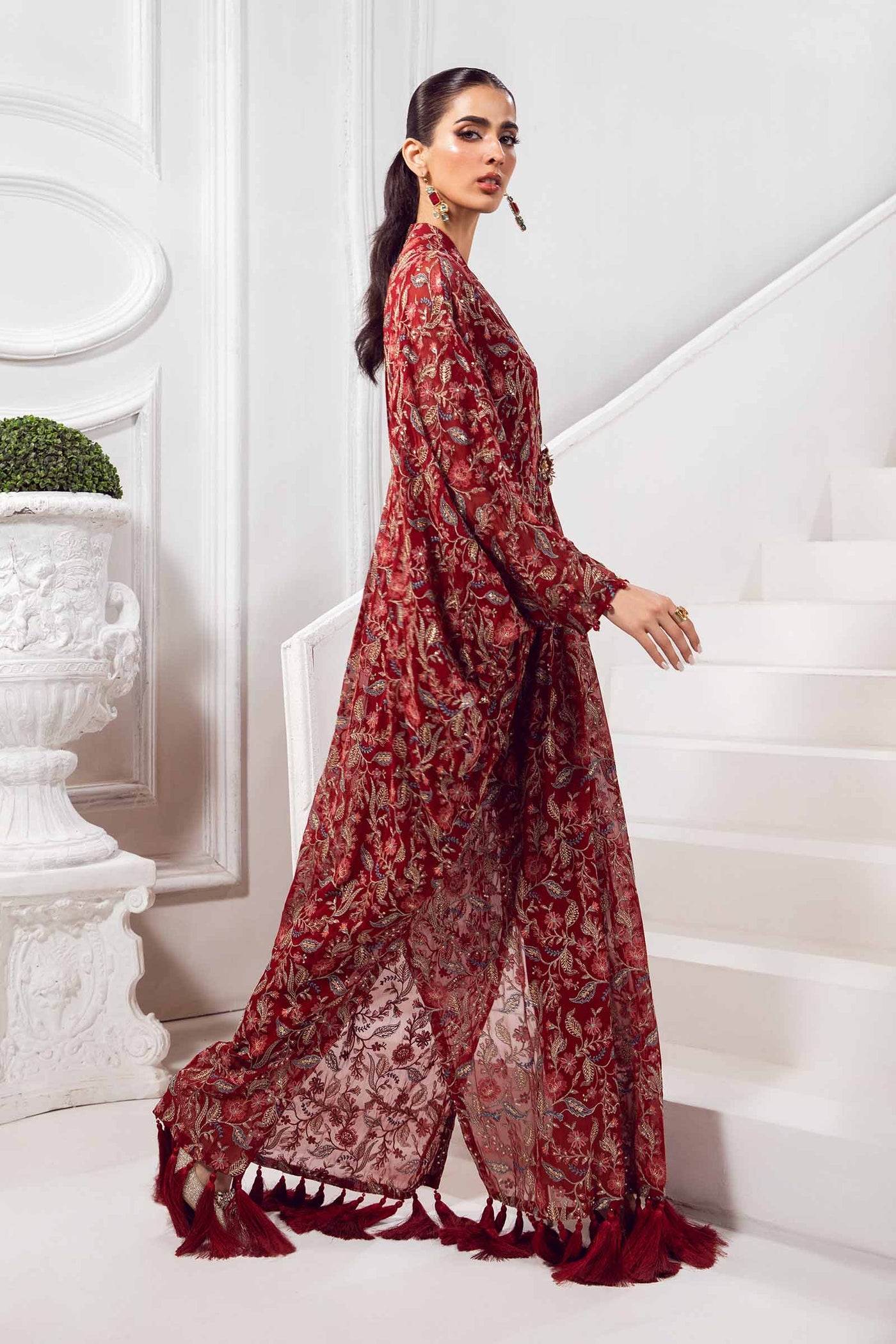 Embroidered Chiffon Dupatta | LF-719-D
