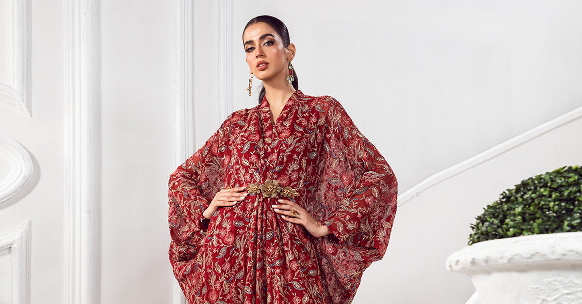 Embroidered Chiffon Dupatta | LF-719-D