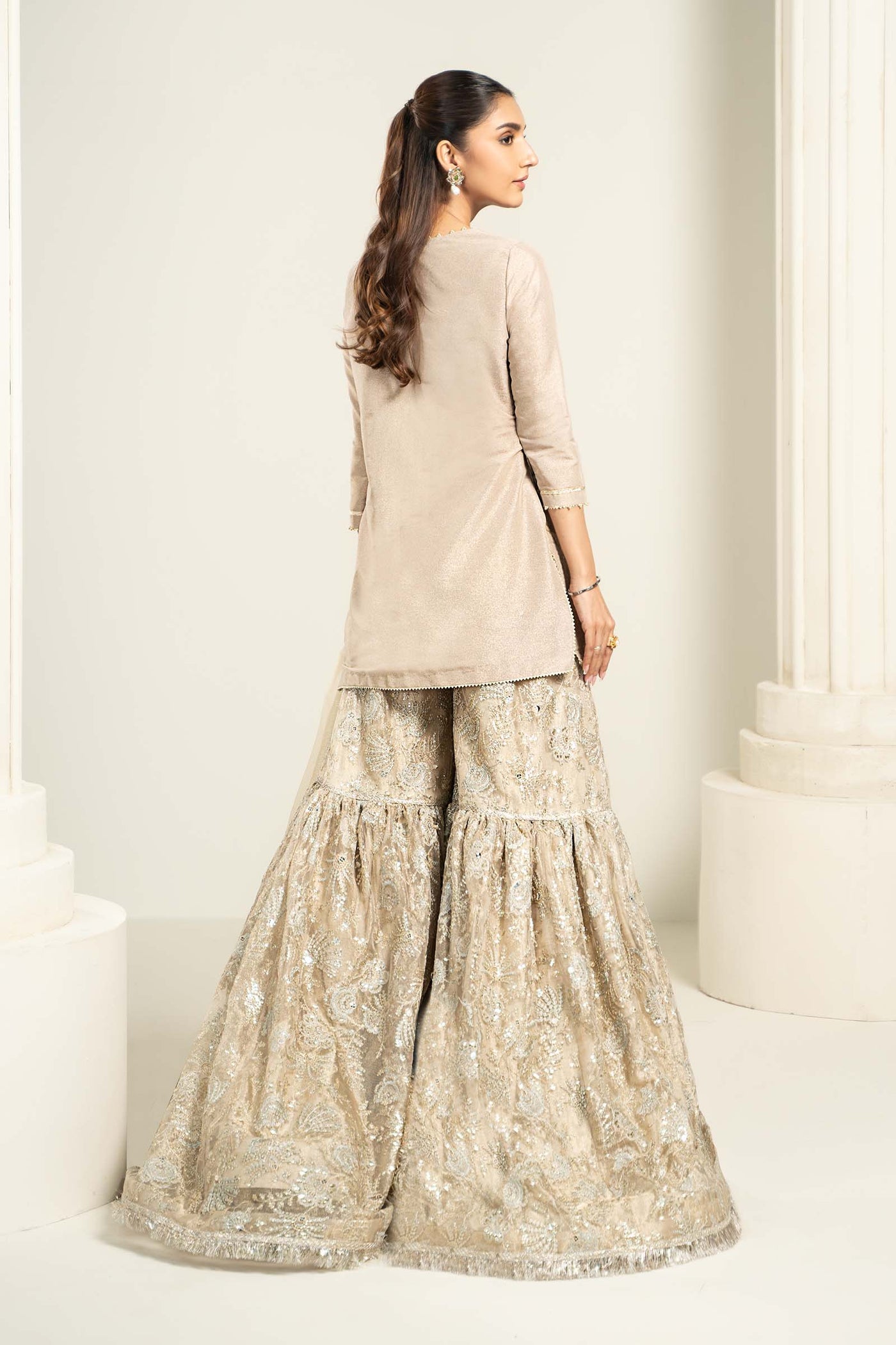Embroidered Zari Net Dupatta | LF-726-D