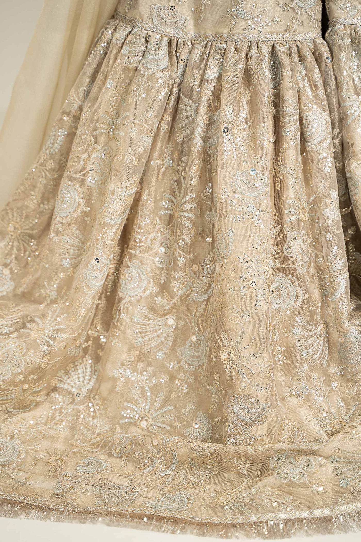 Embroidered Zari Net Dupatta | LF-726-D