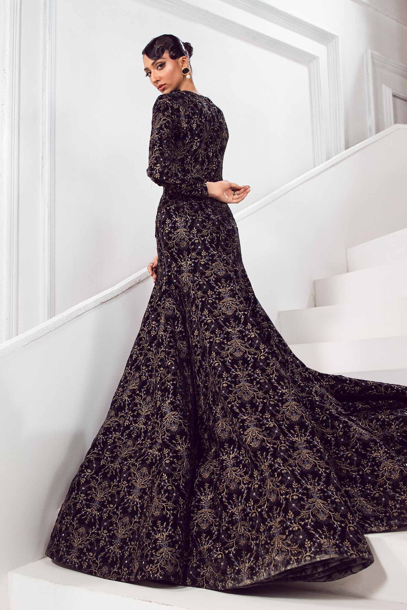 Embroidered Velvet Fabric | LF-734-S