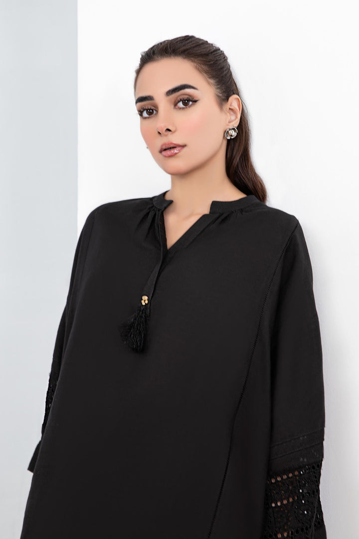 2 Piece Dyed Dobby Lawn Suit | MB-EF24-128 m-basic Top Picks 2024 MB24128-ESM-BLK