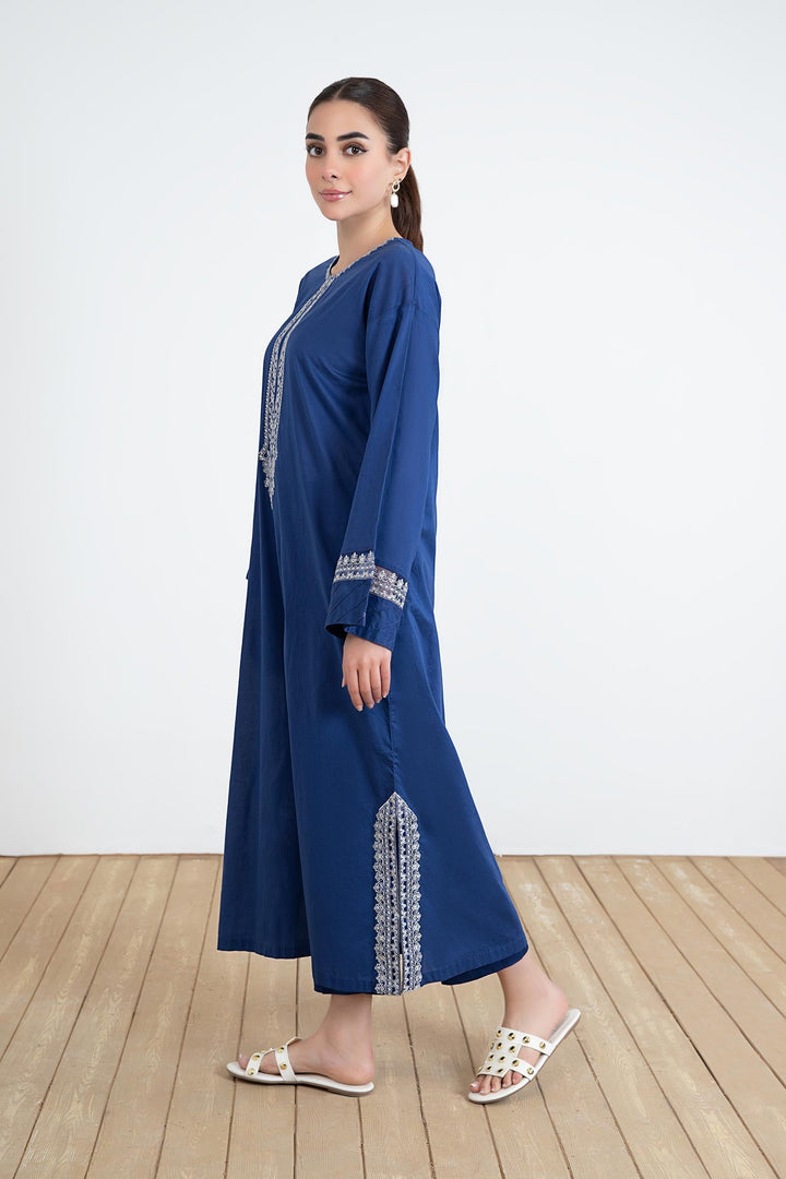 Dyed Lawn Shirt | MB-EF24-85 m-basic Top Picks 2024 MBE2485-ESM-BLU
