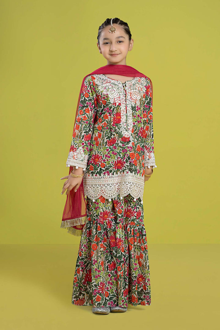 3 Piece Embroidered Lawn Suit | MKD-EF24-25 Mommy & Me MKD2425-023-PDW