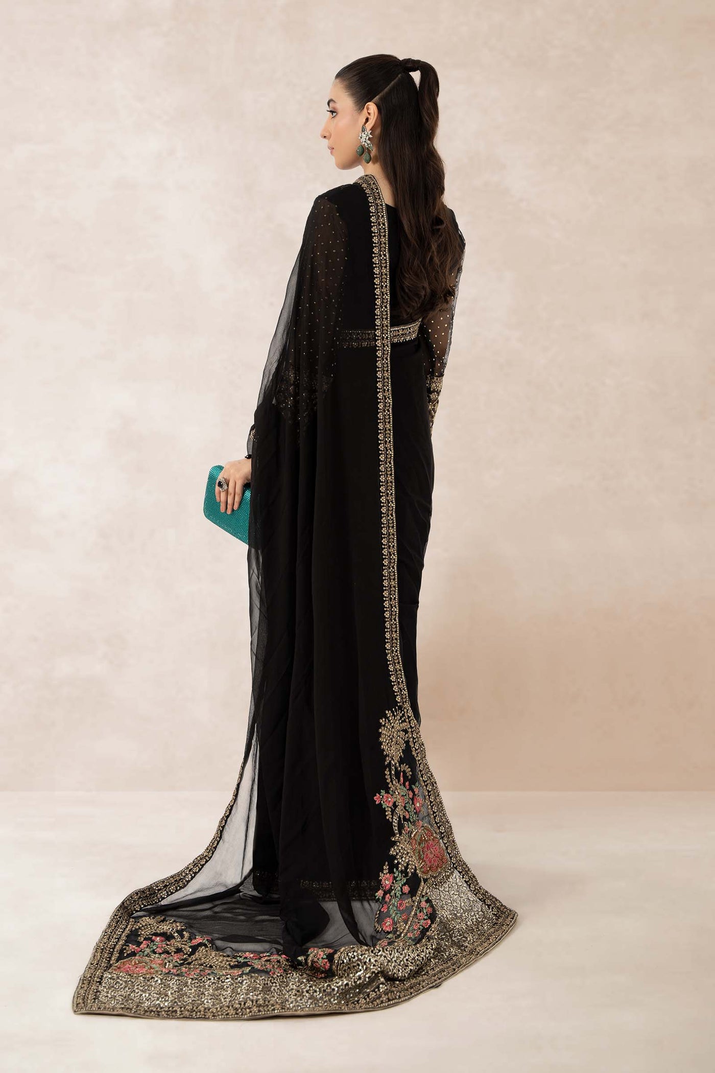 Embroidered Organza Saree | SF-PF24-08