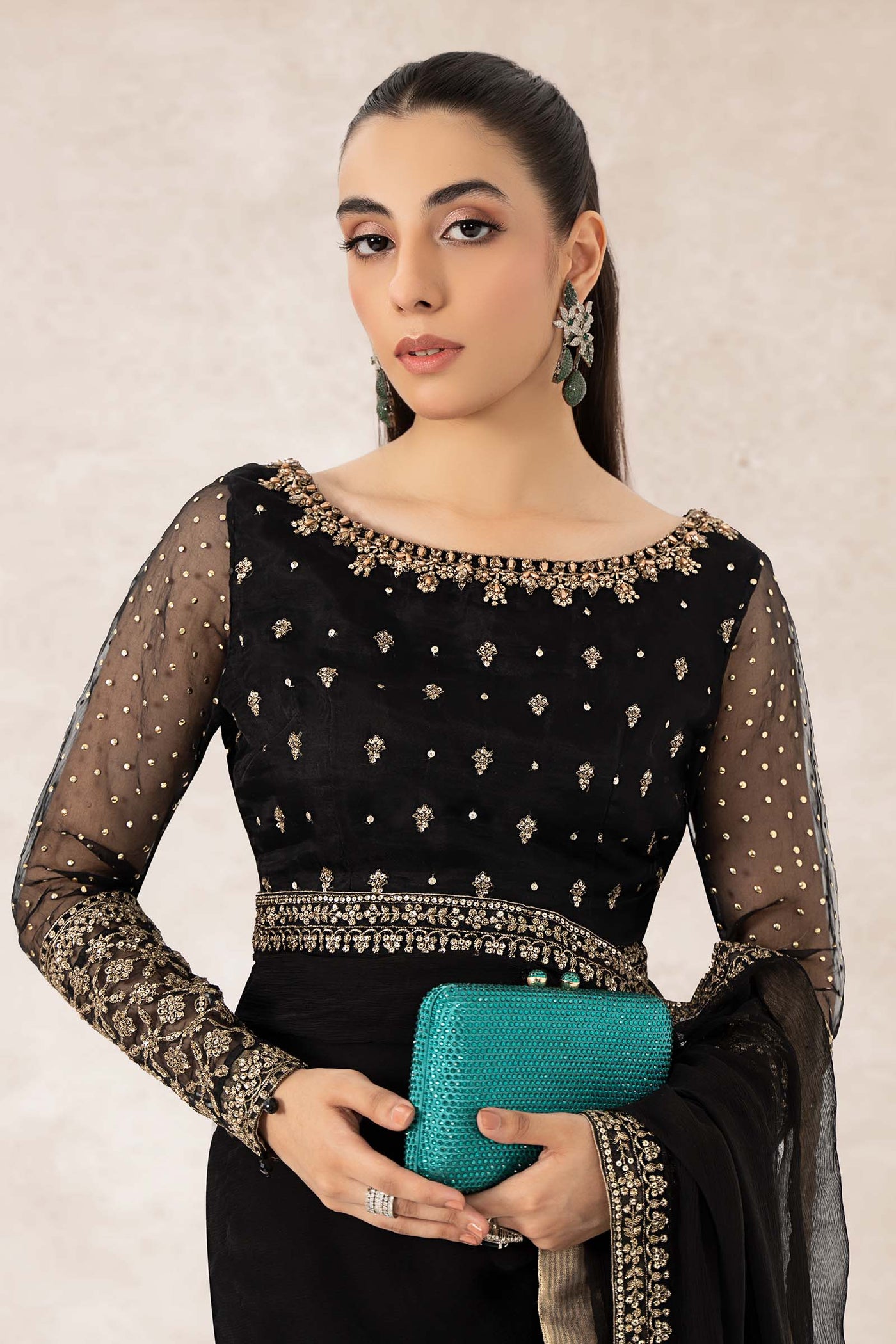 Embroidered Organza Saree | SF-PF24-08