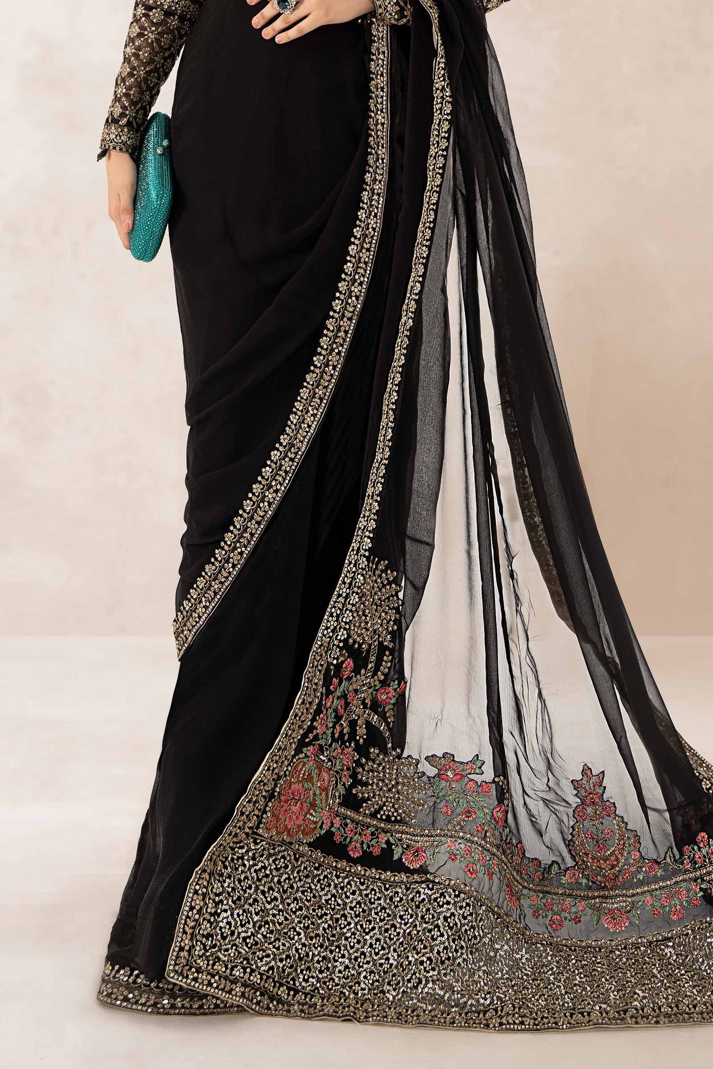 Embroidered Organza Saree | SF-PF24-08